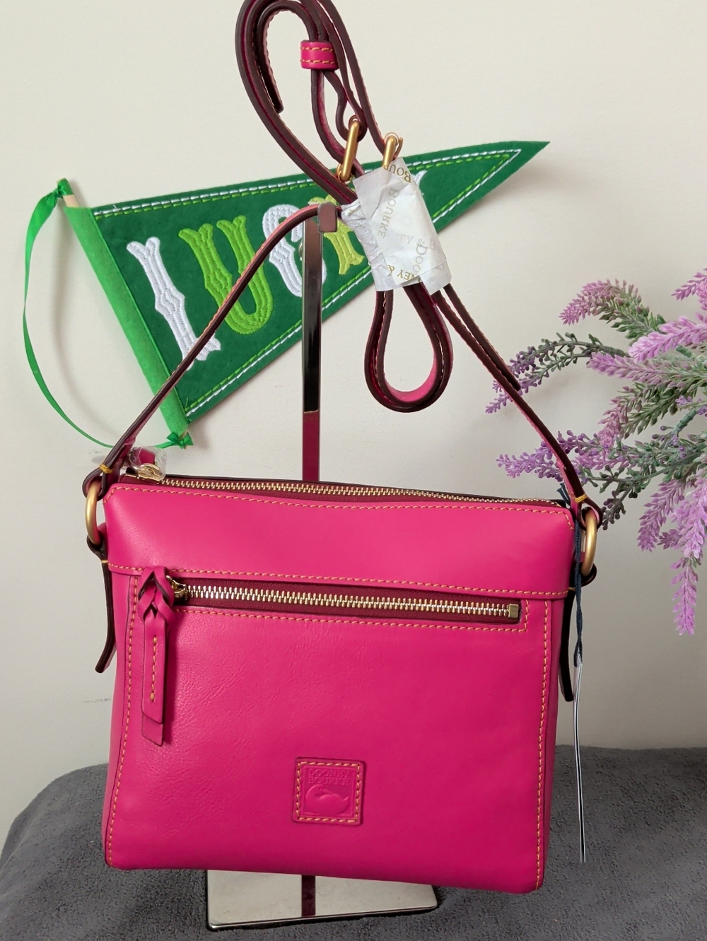 NWT Dooney And Bourke Florentine Allison Crossbody In Fuchsia